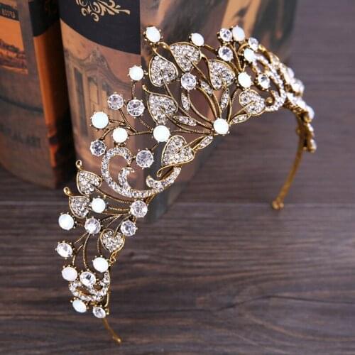 New Vintage Style 2018 Hot Sale Wedding Bride Crown Tiaras Clear Crystal Rhinestone Bridal Hairbands Hair Accessories Headpieces