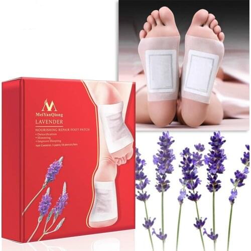 Lavender Detox Foot Patches Pads Nourishing Repair Foot Patch Improve Sleep Quality Slimming Patch Loss Weight Care Exfoliating