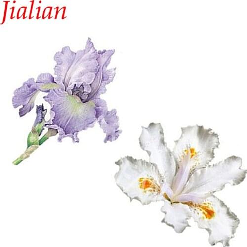 Angel Wings 3D fondant cake silicone mold Peony Iris petal flower for Reverse forming chocolate kitchen decoration tools F0793