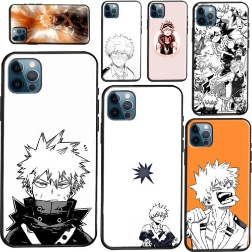 Bakugo Boku no My Hero Academia Silicone Case For iPhone 12 11 Pro Max 7 8 Plus SE 2020 12 Mini X XR XS Max Back Cover