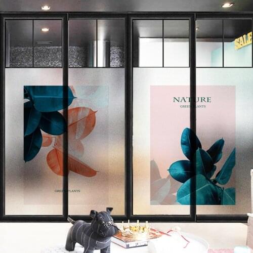 Custom Size Glass Film Tropical leaves Removable Vinyl Privacy Protection Home Decoration For Bathroom Living Room Kitchen
