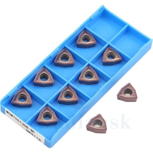 WCMX030208 WCMX040208 WCMT050308 WCMT06T308-MF WCMT080412-MF NK9118 Carbide Inserts Milling Cutter CNC Lathe Tool Turning Blades
