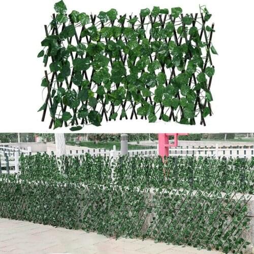 Green Vines Wooden Expandable Faux Privacy Fence Artificial Garden Decoration Fence UV Protected Privacy Hek Fence Panel Tuinhek