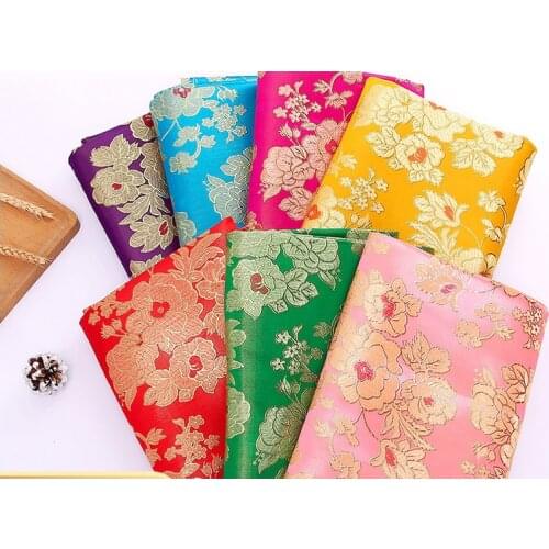 New145cm width floral style Metallic Jacquard Brocade Fabric for Women Coat Dress Skirt DIY sewing handmade patchwork