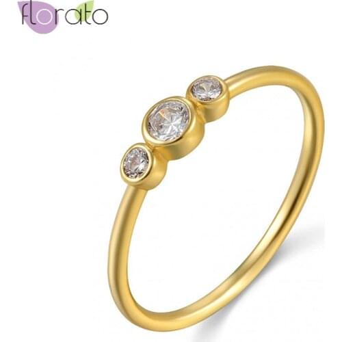 100% Real 925 Sterling Silver Rings for Women Cute Zircon Round Ring 925 Silver Wedding Fine Jewelry Minimalist Gift for Friend