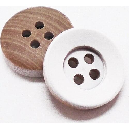 Zieene White Buttons