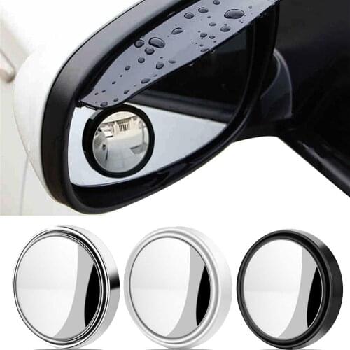 1pc Car 360 Degree Framless Blind Spot Mirror Wide Angle Round Convex Rearview Parking Mirror Car Accessories