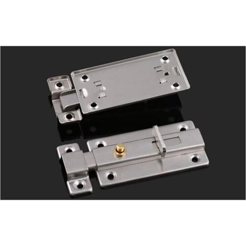 2pcs 3 inch 4 inch stainless steel security Wooden door latch door button anti-theft bolt automatic spring bolt