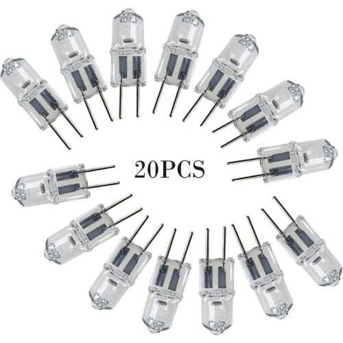 20Pcs 20W Mini G4 Energy Saving Tungsten Halogen JC Type Light Bulb DC12V G4 Spotlight For Crystal Chandelier Halogen Lamp