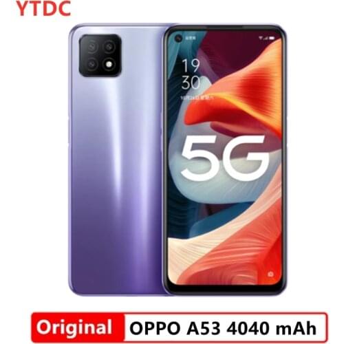 2020 New Original Oppo A53 5G Cell Phone 4GB RAM 128GB ROM 6.5'' 90Hz Screen 4040 mAh Battery Finger ID Cell Phone