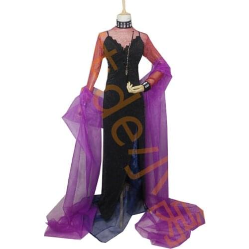 2020 Anime! Sailor Moon BLACK LADY Chibiusa Version 2.0 Trailing Dress Uniform Cosplay Costume Women Halloween Suit