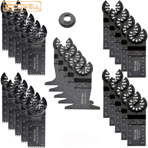 30% Off 26pcs Mixed 34mm Starlock Oscillating Tool Saw Blades Triangle Renovation Plunge multimaster power machine saw blades