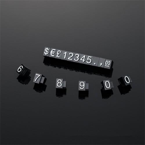 4*6mm Jewelry Pricing Cube Angled Set Small Pricing Block Kit Number Price Label Tag Price Display Stand