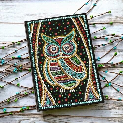 5D Diamond Painting Notebook A5 64 Pages Owl Special Shaped Accessories New Arrival 2019 Diamond Embroidery Paint With Diamonds