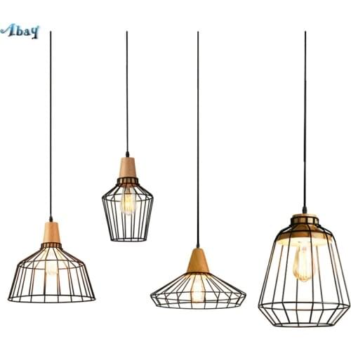 American Retro Iron Mesh Pendant Lights Restaurant Hotpot Bar Bedroom Livingroom Lamp Industrial Decor Vintage Light Industrial