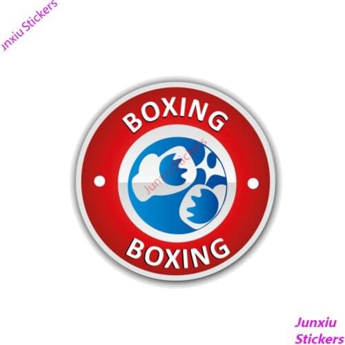 Car Sticker Reflective Boxing Sport Decals Funny for Bumper Window Motorcycle Waterproof Accessories Interior KK12*12cm