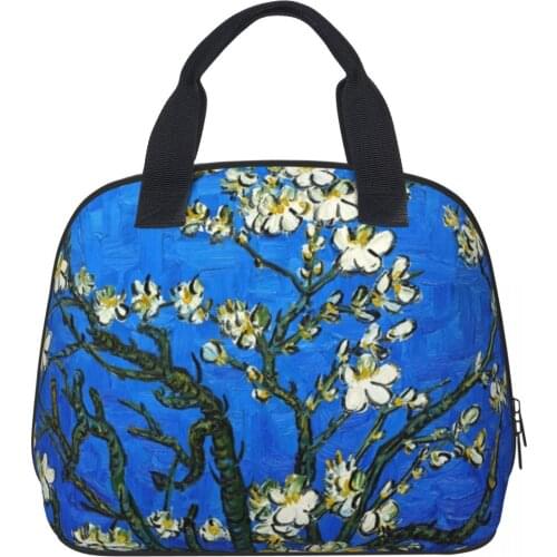 NOISYDESIGNS New Arrive Vincent Van Gogh Art Print Insulated Lunch Bag Portable Keep Food Safe Warm Thermal Cooler Box School