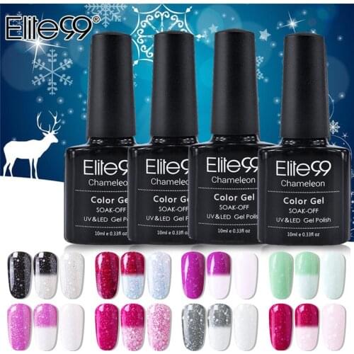 Elite99 10ml Snowy Chameleon Gel 30 Colors Temperature Color Change Gel Polish Nail Art Gel Varnish Soak Off UV LED Nail Art Gel