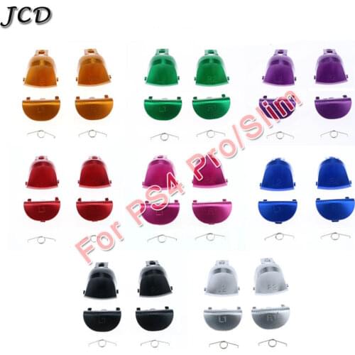 JCD For Sony PS4 Pro 4.0 Controller Metal Aluminum Button L1 R1 L2 R2 Trigger Button with Spring for PS4 JDM040 Alloy Buttons