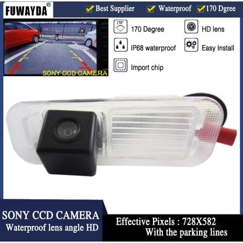 FUWAYDA CAR SPECIAL CCD FOR SONY REAR VIEW REVERSE BACKUP PARKING CAMERA FOR Kia K2 RIO Sedan with Guide Line Mirror Image HD