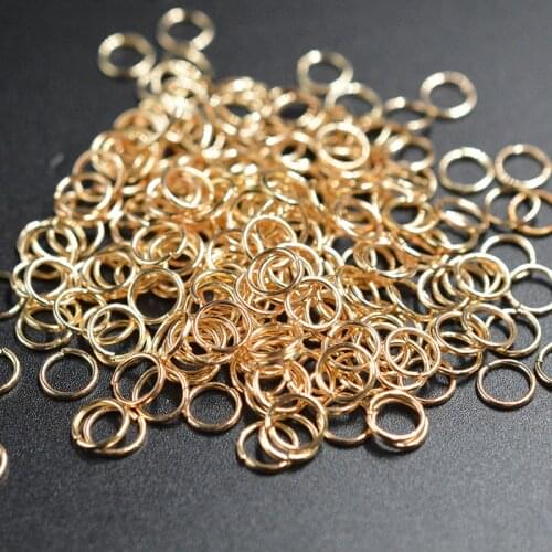 FLTMRH 50pcs 6mmx0.7mm Multi Color Mix Size Open Jump Rings silver color Gold Color Link Loop Jewelry Findings Connector Creati