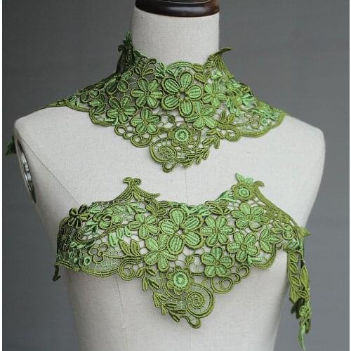 Free shipping (2piece/lot) high quality Sewing Floral Flower Motif Venise Lace Applique for Garment Embroidery Lace patch 40cm