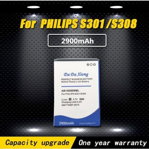 High quality 2900mAh AB1400BWML Li-ion Phone Battery for PHILIPS S301 S308 CTS308 Phone battery
