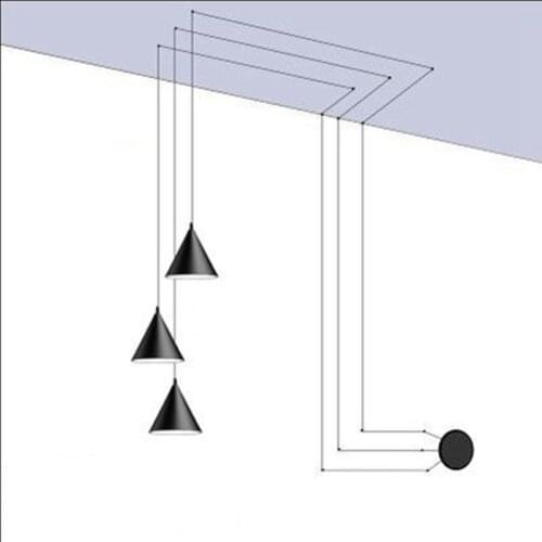 LukLoy Long Wire Suspension Lamp Bedside Plug Modern Pendant Light Kitchen Island Living Room Loft Decorative Light Fixtures