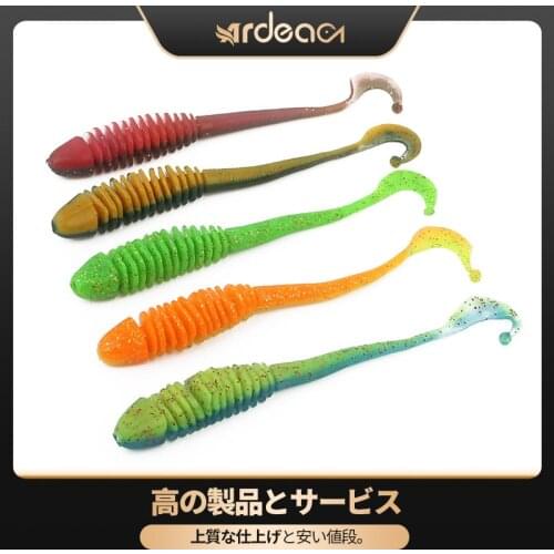 Ardea Soft Lures 130mm 6.1g Silicone Bait Curly Double Color tail Bass Wobblers Baitfishing Swimbait Wobblers Artificial