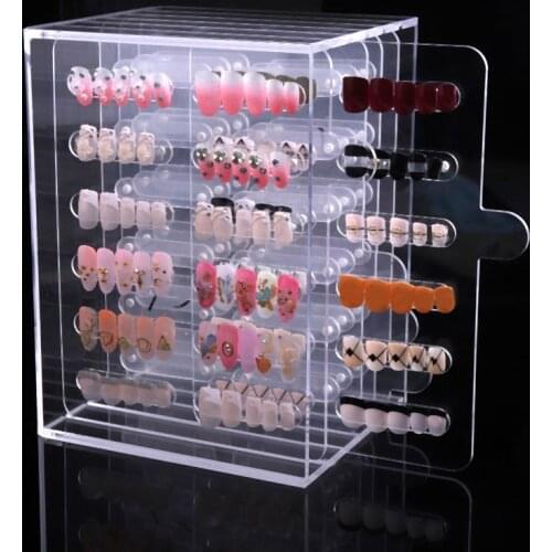 False Nail Art Gel Polish Color Pull Style Show Box Acrylic Magnetic Board Display Tools Nail Art Display