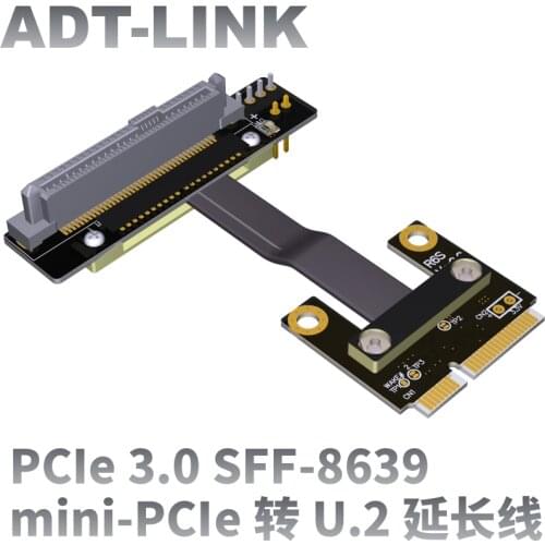 Riser U.2 Interface To M2 Key A.E. SFF-8639 Mini Pcie 3.0 NVMe Solid State Transfer Extension Data Gen3.0 Cable For U.2 NVME SSD