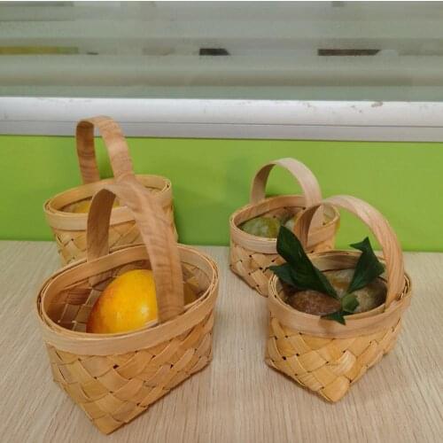Rattan Storage Tray Wooden Woven Basket Sundries Organizer Plant Rattan Box Gifts Candy Container Storage Baskets хлебница
