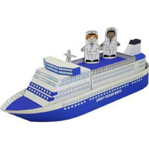 Hand Origami Family Ship Emulational DIY 3D Paper Card Model Building Sets Educational Toys Military Model Construction Toys