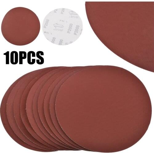 10Pcs 6'' Sanding Disc Pad 2000#Grit Hook Loop Sanding Discs Router Abrasive Paper Tool For Power Wood Metal Polishing Sander