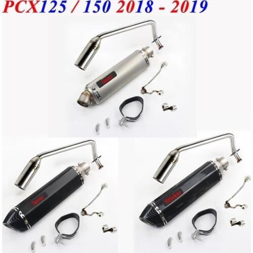 Motorcycle Muffler System PCX 125 150 For Honda PCX125 PCX150 2018 - 2019 19 Modified Escape de Moto Exhaust Middle Link Pipe