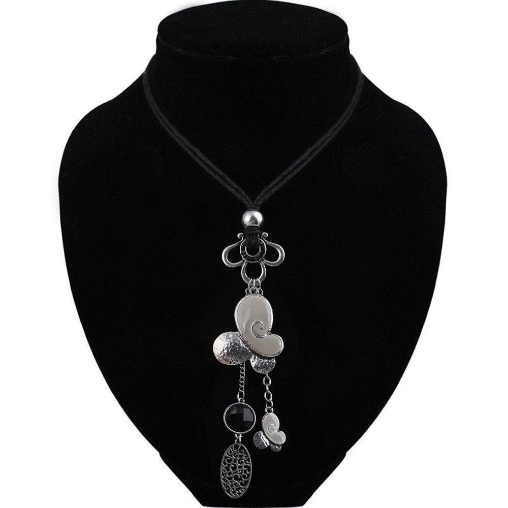 Modern Necklace Alloy Heart Long Necklace Popular Classic Co-Jin Pisheng