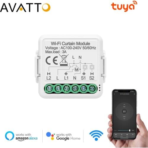 Tuya Smart WiFi Curtain Switch Module,APP Remote Control DIY Curtain Switch for Blinds Roller Shutter Work for Google Home Alexa