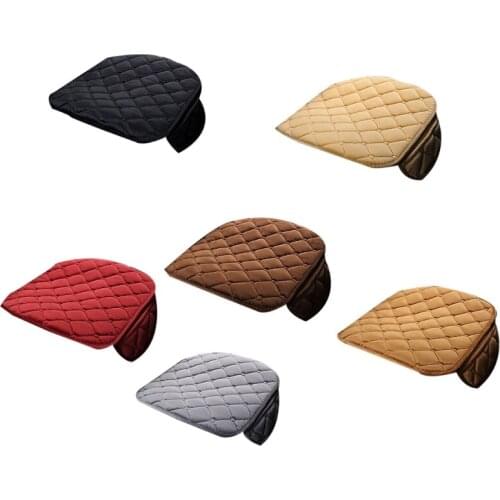 A70F Universal Anti-Slip Car Seat Cover Winter Warm Front Rear Chair Plush Cushion Breathable Protector Mat Pad Auto Accessories