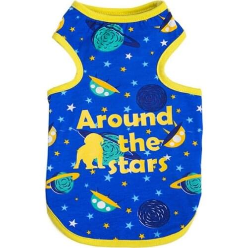 Pet Dog Printing Vest Puppy Dogs Summer Sweet Suit Cotton Vests Dogs Costumes Cat Sleeveless T-shirt