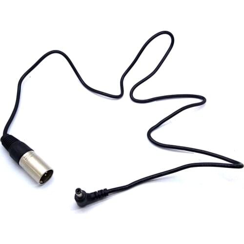 0.5M 4-Pin XLR Power Adapter Cable Male Connector 4-Pins XLR to Male DC 5525 Right Angel for Camera Camcorder