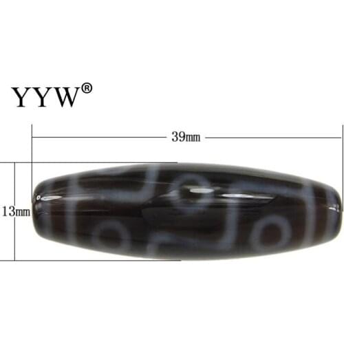13x39mm Tibetan Beads Natural Tibetan Agates Dzi Beads Oval Nigh-Eyed & Two Tone Grade AAA Beads for DIY Bracelet Jewelry Making
