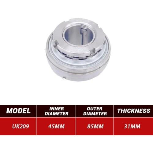 3pcs Outer Wire Bearing UK209 Mental Pillow Block Bearing UK209 45mm*85mm*31mm Steel Bearings High Quality