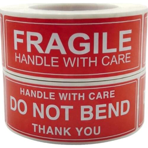 50PCS Warning Sign Labels Stickers Decoration Red Paper Scrapbooking Sealing Sticky Sticker Stationery Supplies