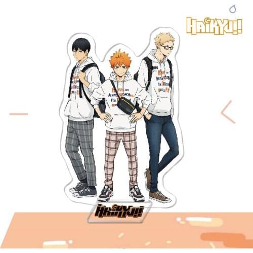 Anime Haikyuu!! Hinata Shoyo Kageyama Tobio Tsukishima Kei Acrylic Stand Figure Collection Model Toy Gifts Desk Decor Cosplay