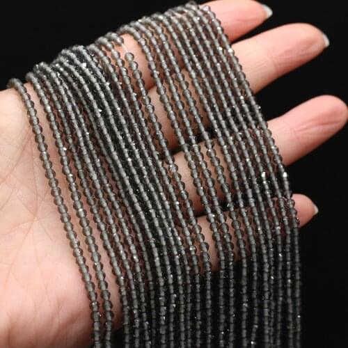 Natural Stone Bead Small Faceted Shiny Bling Color Beads for Jewelry Making DIY Necklace Bracelet Accessories 3mm