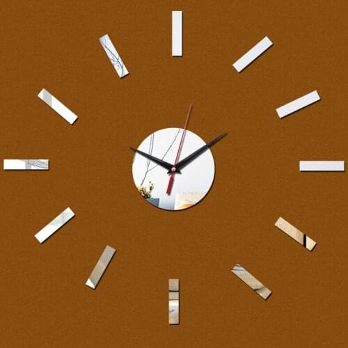 2019 promotion acrylic stick Modern DIY wall clock mirror 3d crystal real clocks black watches Living Room