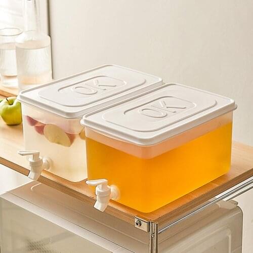 Refrigerator Water Barrel Household Storage Bucket Large Capacity Lemonade Bottle Fruit Teapot -20 To 120 Degrees With Faucet