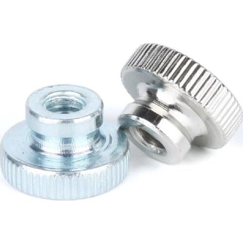 GB806 M3 M4 M5 M6 M8 M10 nickelplated galvanized Knurled Thumb Nut Iinstrument Hand Tighten Nut 3d Printers Parts Curtain Wall