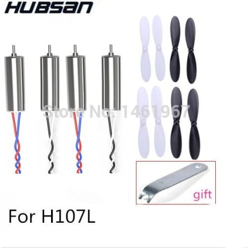 Hubsan X4 H107L 4 Motors and 8pcs Blades Propellers with Hubsan Parts Gift Wrench for H107 H107L X4
