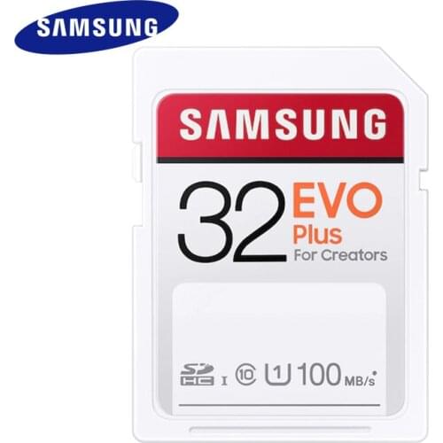 SAMSUNG EVO Plus Memory Card Micro SD 100MBs 32GB 64GB 128GB 256GB Class 10 UHS-I Speed For 4K and FHD Video Camera SDXC SDHC